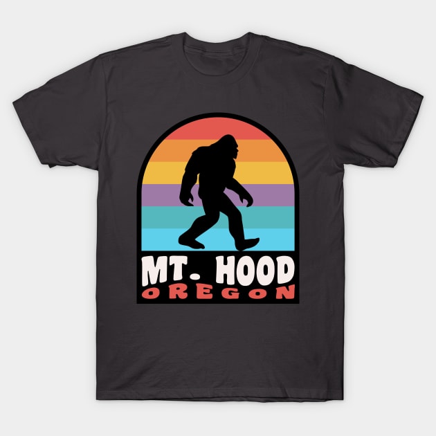 Mt Hood Oregon Bigfoot Sasquatch PNW T-Shirt by PodDesignShop